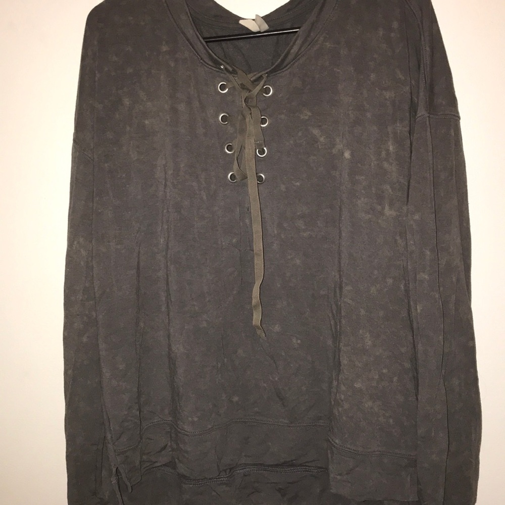 Ribbed front sweater
